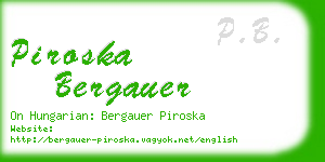 piroska bergauer business card